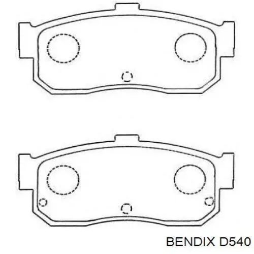 D540 Jurid/Bendix колодки гальмові задні, дискові