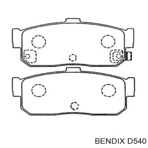 Задні гальмівні колодки Jurid/Bendix D540 ціна, від 13.94 USD