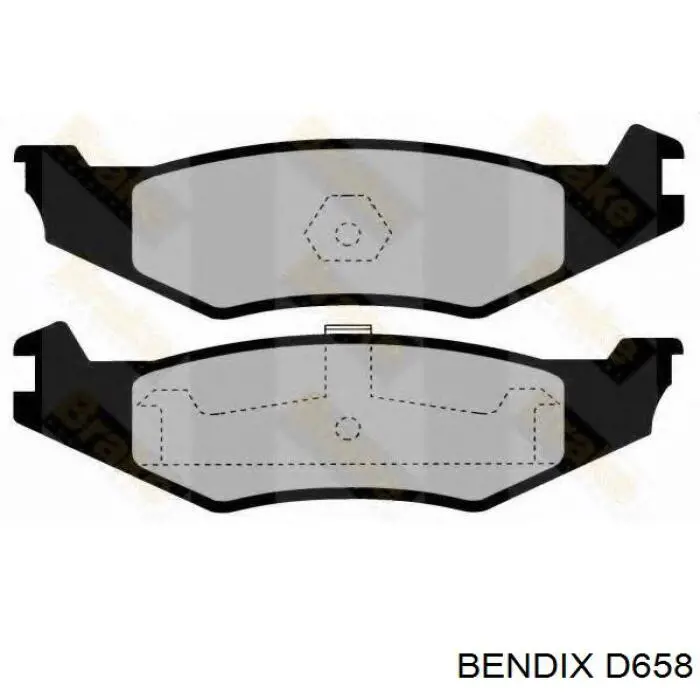 D658 Jurid/Bendix колодки гальмові задні, дискові