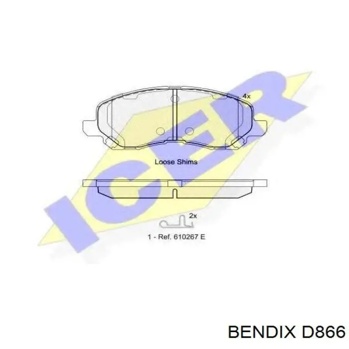 Купити D866 Jurid/Bendix Колодки гальмівні передні, дискові