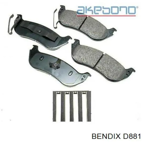 D881 Jurid/Bendix колодки гальмові задні, дискові