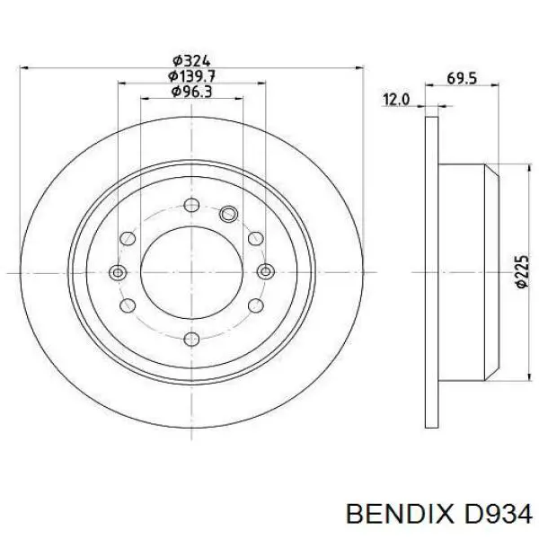 D934 Jurid/Bendix Передні гальмівні колодки