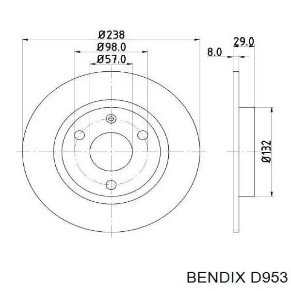 Тормозні колодки Raybestos PGD953C