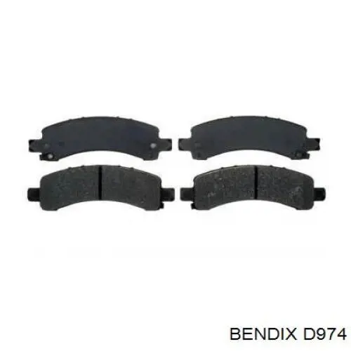 D974 Jurid/Bendix колодки гальмові задні, дискові