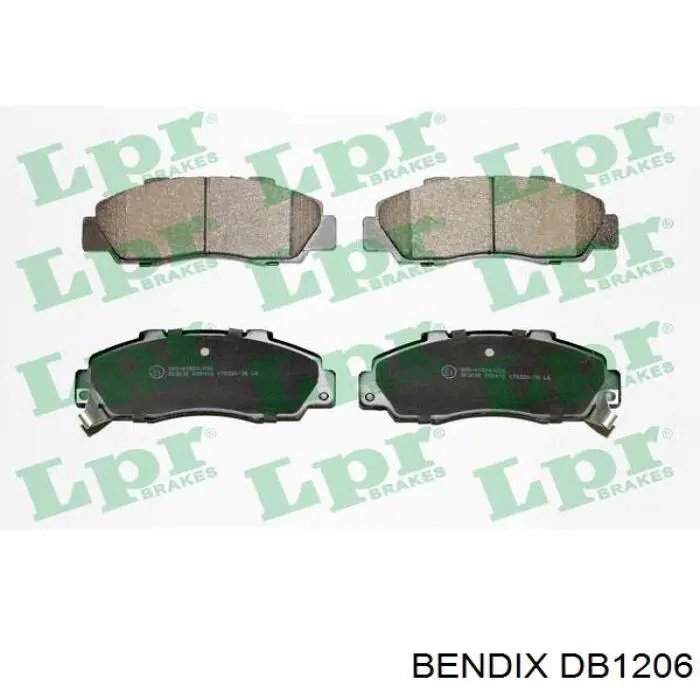 DB1206 Jurid/Bendix колодки гальмівні передні, дискові