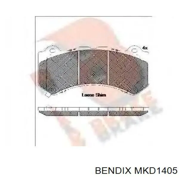 MKD1405 Jurid/Bendix Передні гальмівні колодки