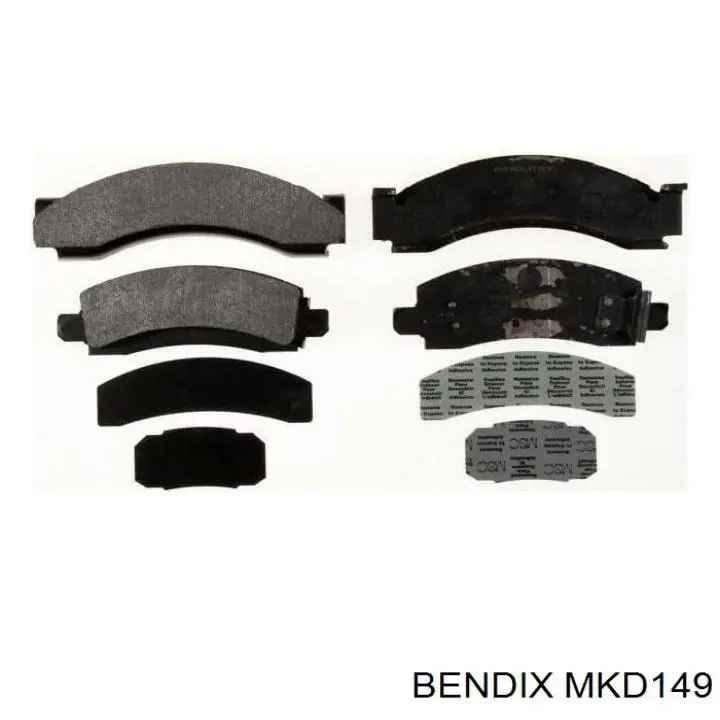MKD149 Jurid/Bendix колодки гальмівні передні, дискові