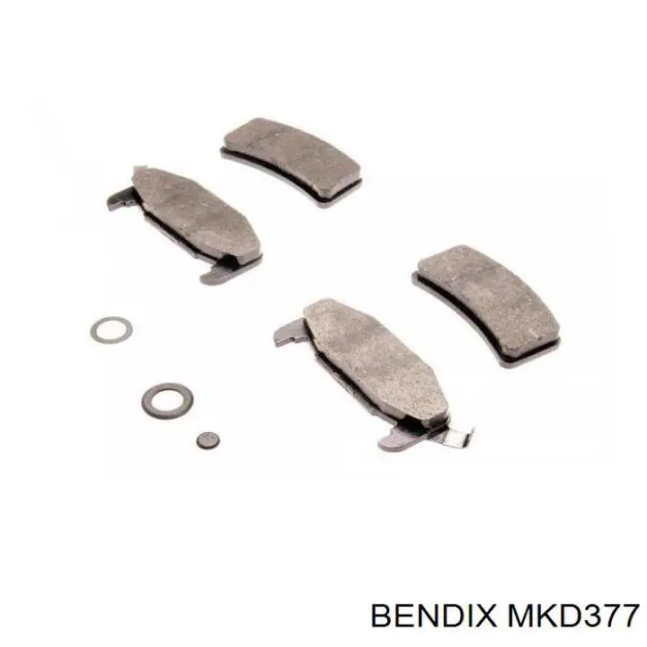 MKD377 Jurid/Bendix колодки гальмові задні, дискові
