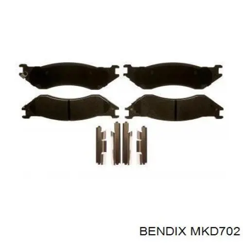 MKD702 Jurid/Bendix колодки гальмівні передні, дискові