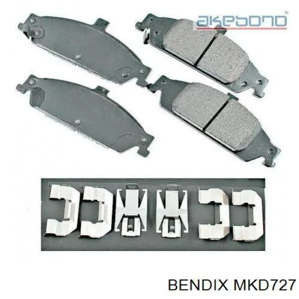 Передні тормозні колодки MKD727 Jurid/Bendix