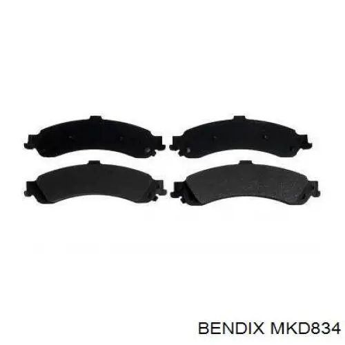 MKD834 Jurid/Bendix колодки гальмові задні, дискові