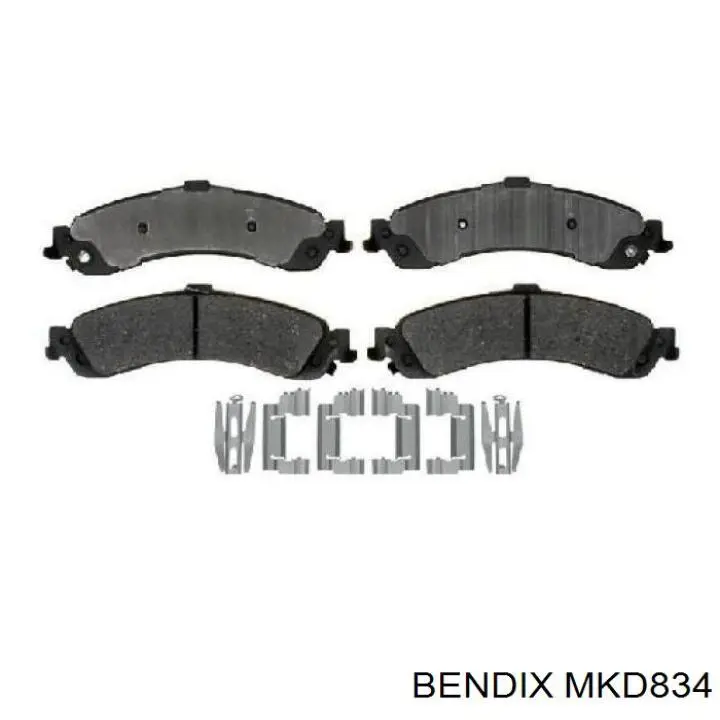 MKD834 Jurid/Bendix Колодки гальмівні задні, дискові