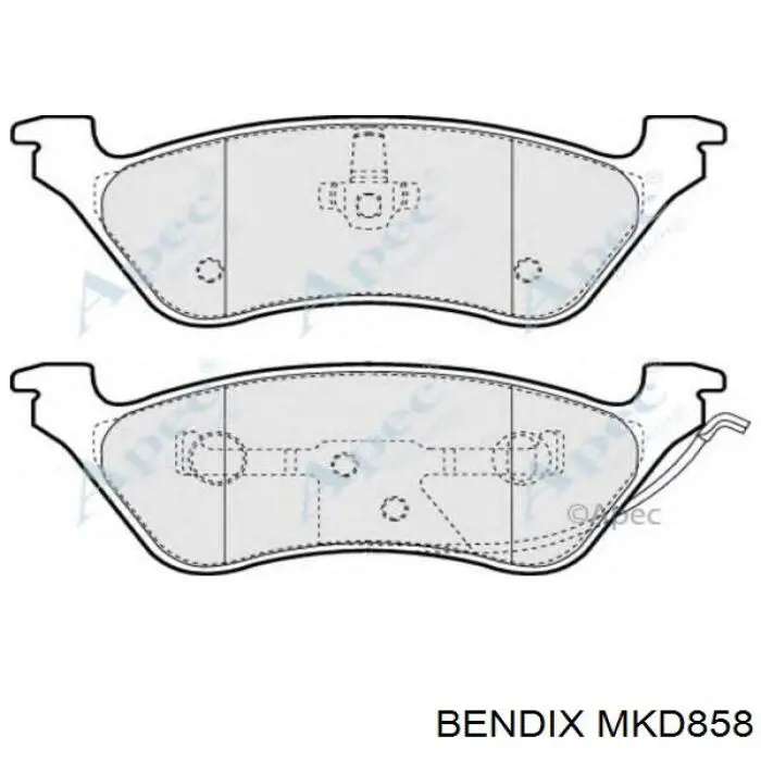 MKD858 Jurid/Bendix Колодки гальмівні задні, дискові