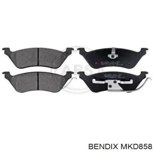 Задні гальмівні колодки MKD858 Jurid/Bendix