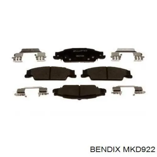 MKD922 Jurid/Bendix Колодки гальмівні задні, дискові