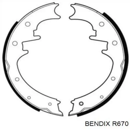 Колодки гальмові задні, барабанні R670 Jurid/Bendix