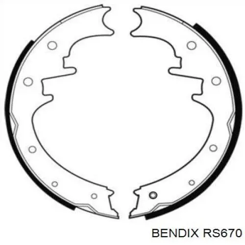 Колодки гальмові задні, барабанні RS670 Jurid/Bendix