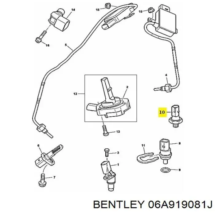 Купити 06A919081J Bentley Датчик тиску масла