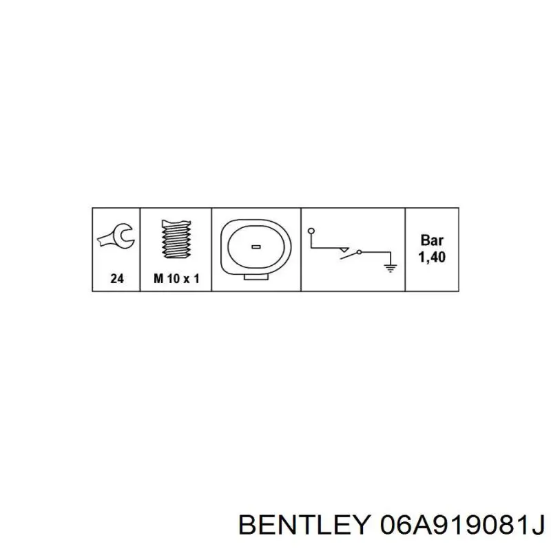 Датчик тиску масла двигуна Bentley 06A919081J
