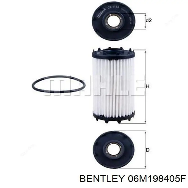 Купити 06M198405F Bentley Фільтр очищення масла відцентровий
