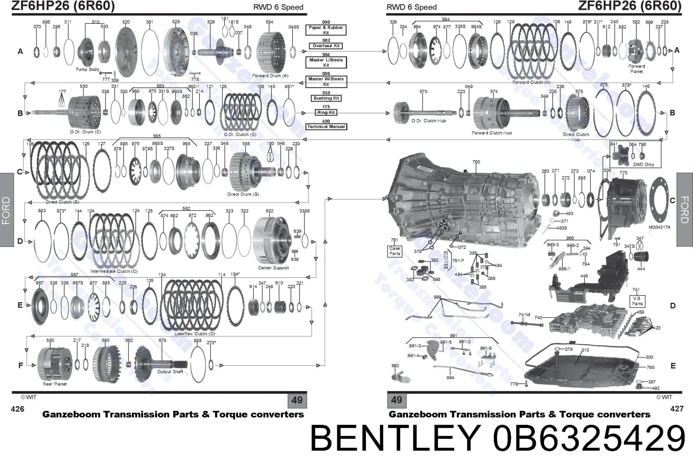 0B6325429 Bentley фільтр акпп