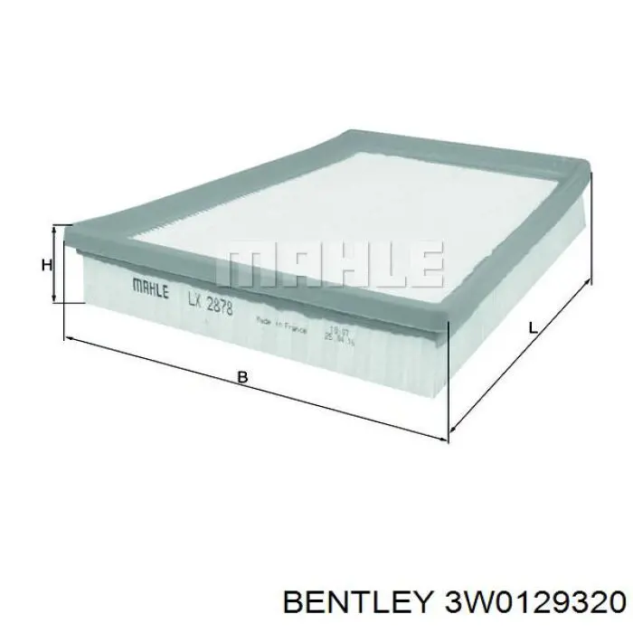 3W0129320 Bentley Повітряний фільтр двигуна