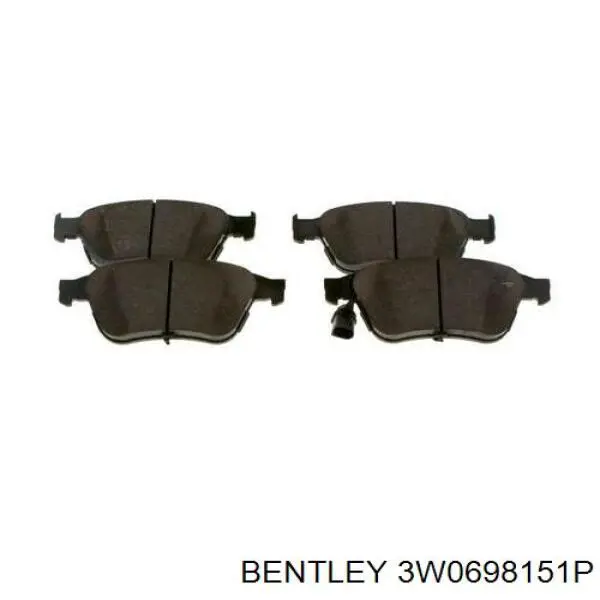 Колодки гальмівні передні, дискові 3W0698151P Bentley