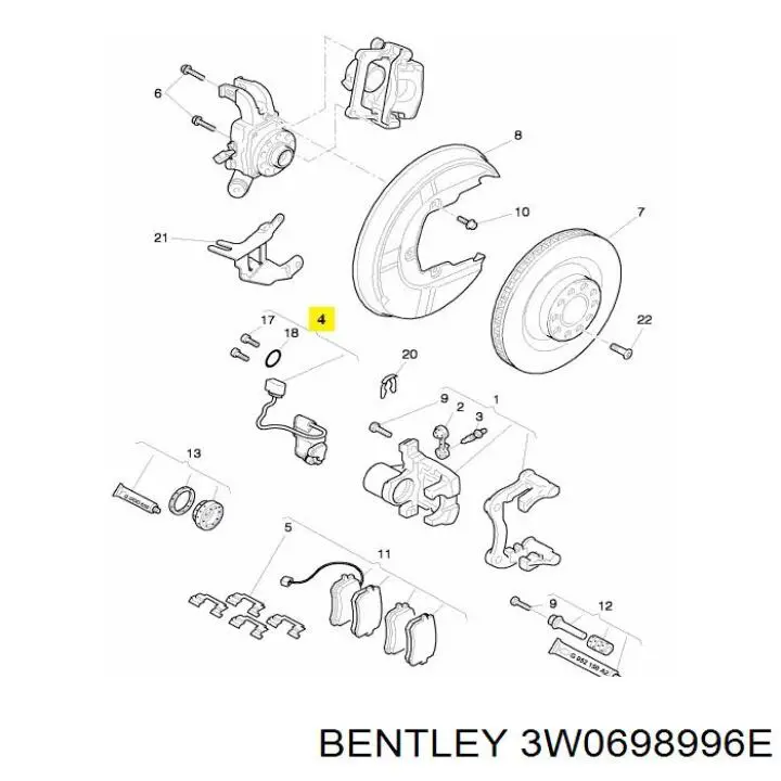  Bentley 3W0698996E ціна, від 1383.12 USD