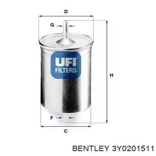 Фільтр тонкого очищення палива Bentley 3Y0201511 ціна, від 5.17 USD