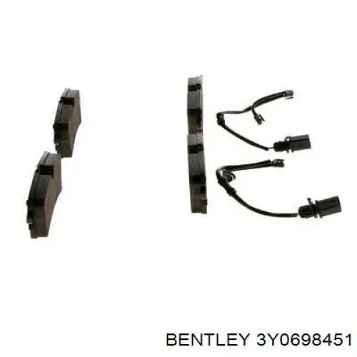 Задні гальмівні колодки 3Y0698451 Bentley