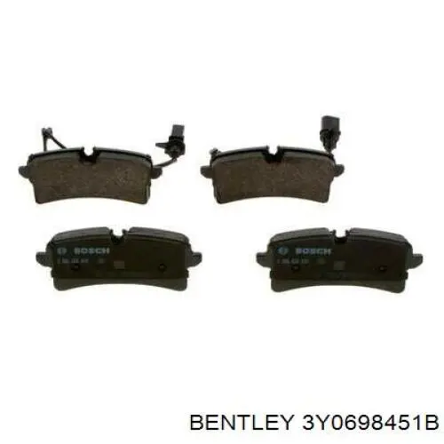 Купити 3Y0698451B Bentley Задні колодки