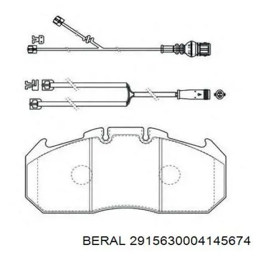 Колодки гальмівні передні, дискові 2915630004145674 Beral