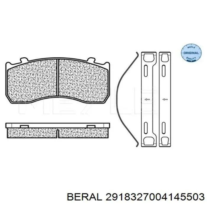 Гальмівні колодки Beral 2918327004145503 ціна, від 52.04 USD