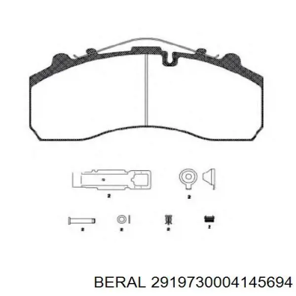 Задні гальмівні колодки Beral 2919730004145694 ціна, від 72.89 USD