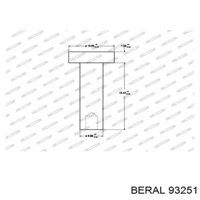 Клепка накладки барабанних колодок BERAL 93251