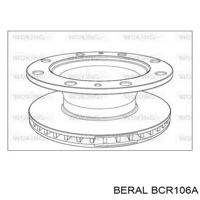 Купити BCR106A Beral Ротор гальмівний