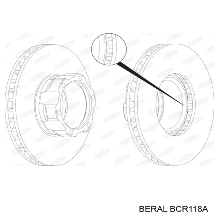 Диск переднього гальма Beral BCR118A ціна, від 41.11 USD