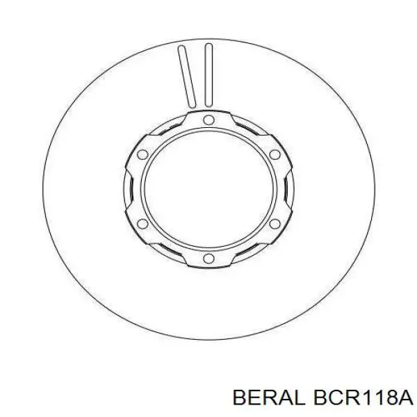 BCR118A Beral диск гальмівний передній