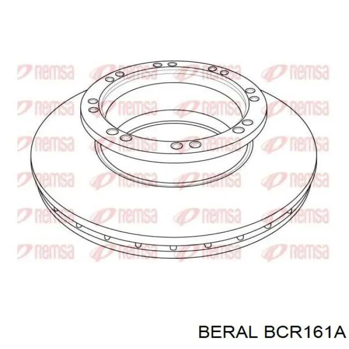 BCR161A Beral диск гальмівний передній