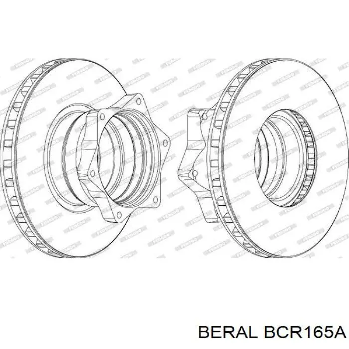 BCR165A Beral диск гальмівний задній