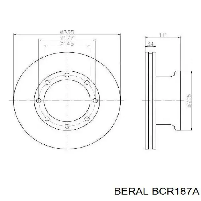 BCR187A Beral Дискові гальма