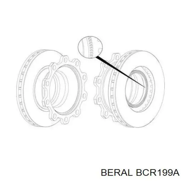 Купити BCR199A Beral Диск заднього гальма