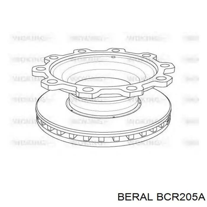 Диск гальмівний задній BCR205A Beral