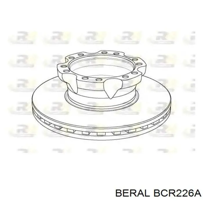 BCR226A Beral диск гальмівний задній