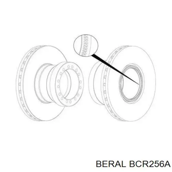 BCR256A Beral Гальмо дискове переднє