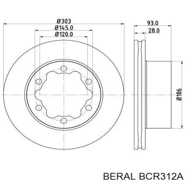 Задні дискові гальма Beral BCR312A ціна, від 62.92 USD