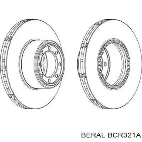 Гальмівні диски BCR321A Beral