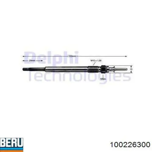 Свічки запалювання Beru 0100226300