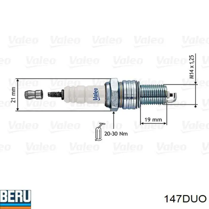 Свічки автомобільні Beru 147DUO ціна, від 2.82 USD