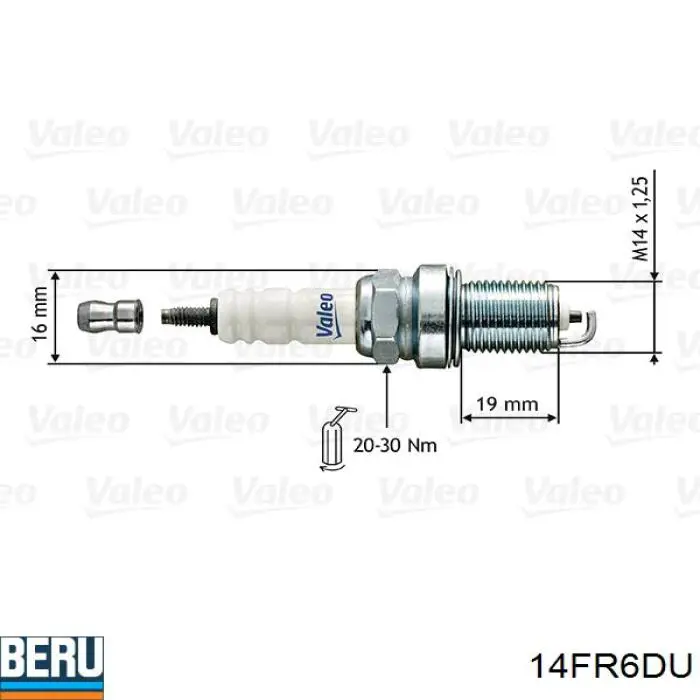 14FR6DU Beru Свіча запалювання